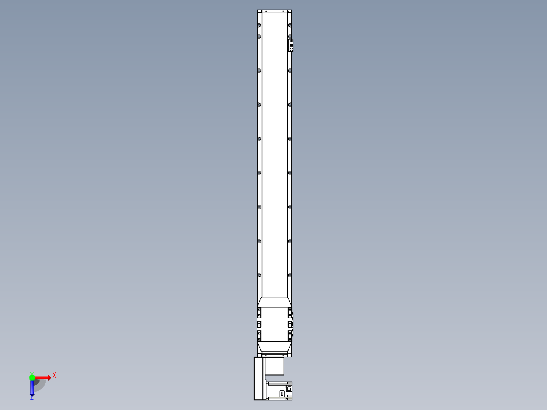 机器人皮带驱动直线轴TPA-GCB-150-P80-L1200-QL-M75-N3俯视图
