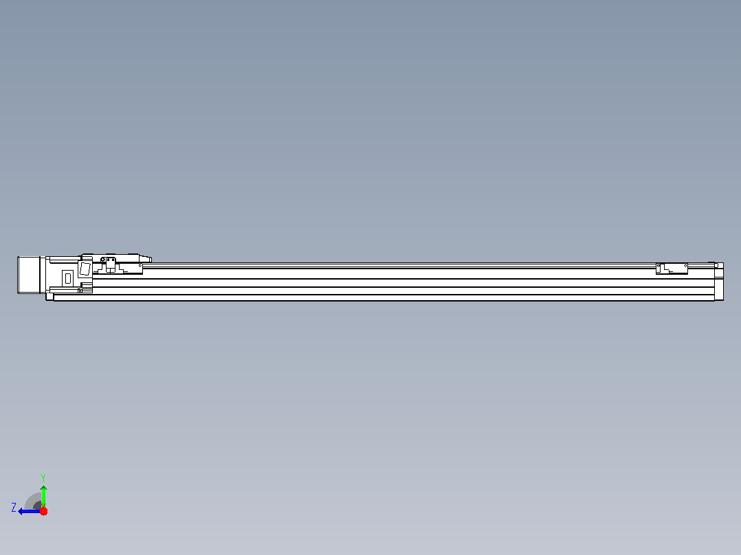滚珠丝杠直线轴内置导轨TPA-GCR-80-1610C-L900-ML-M40-N3右视图