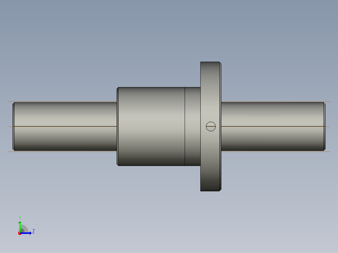 FF3206-5滚珠丝杆3D模型左视图