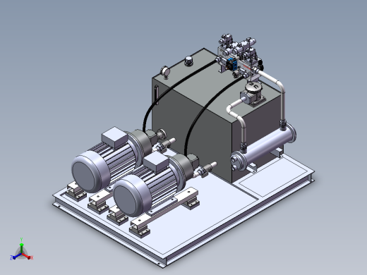 高炉开铁口钻钎机构系统液压系统设计  SW+CAD+说明书正等轴测缩略图