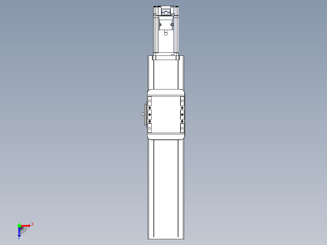 滚珠丝杠直线轴带导轨全封闭TPA-HCR-85D-1610C-L200-M-C-P20-N3俯视图