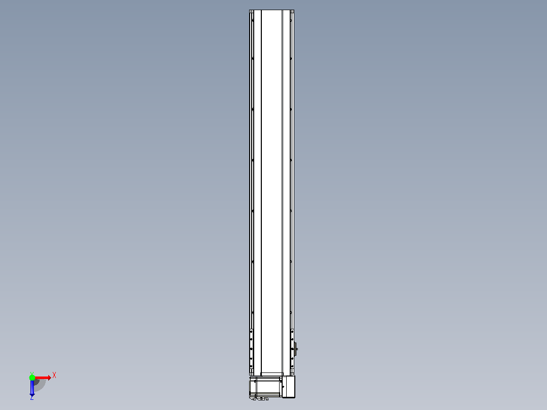 皮带直线轴半封闭可选导轨TPA-HNB-175D-140-L1150-RU-C-P75-N3俯视图