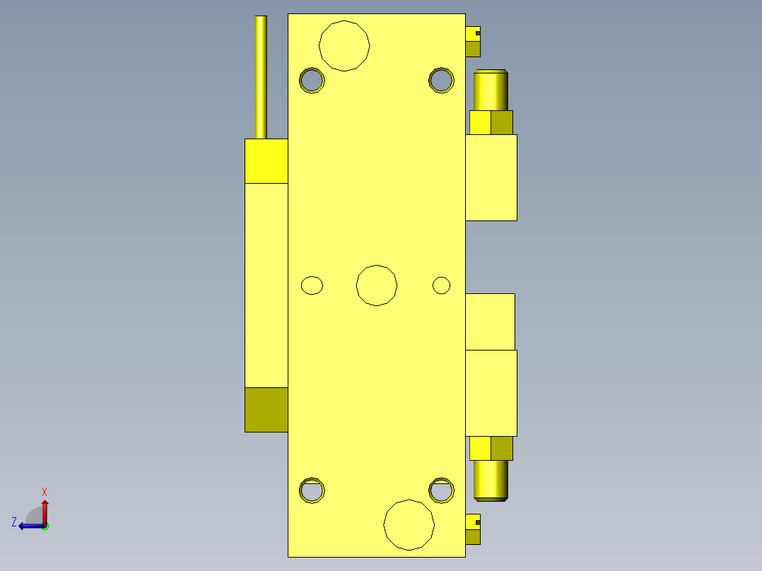 回转、夹紧工装左视图