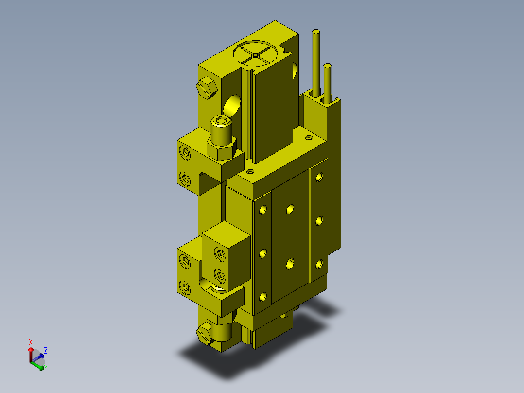 回转、夹紧工装正等轴测图