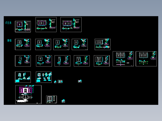 地弹簧门平开门 全玻门 感应门 旋转门五种铝合金门窗节点CAD图纸