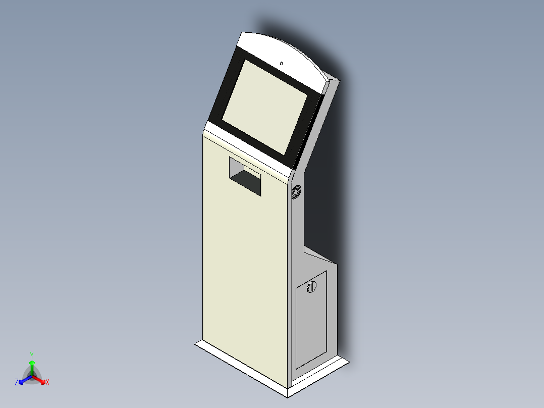 触摸查询交付一体机sldprt三维素材模型3D图纸