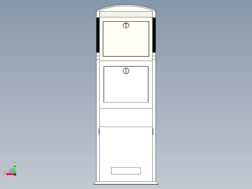 触摸查询交付一体机sldprt三维素材模型3D图纸后视缩略图