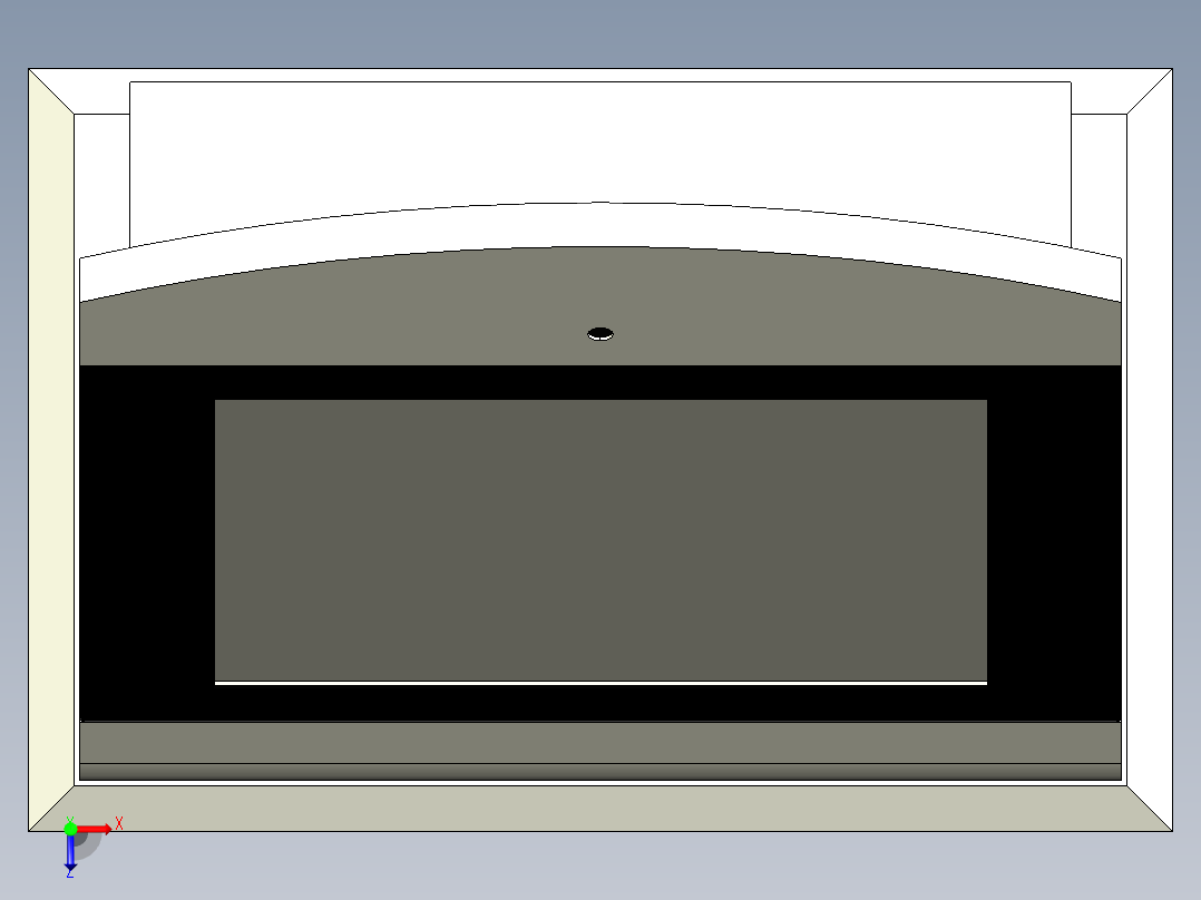 触摸查询交付一体机sldprt三维素材模型3D图纸俯视图