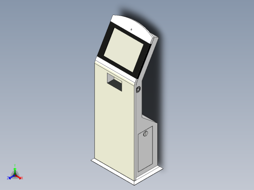 触摸查询交付一体机sldprt三维素材模型3D图纸正等轴测缩略图