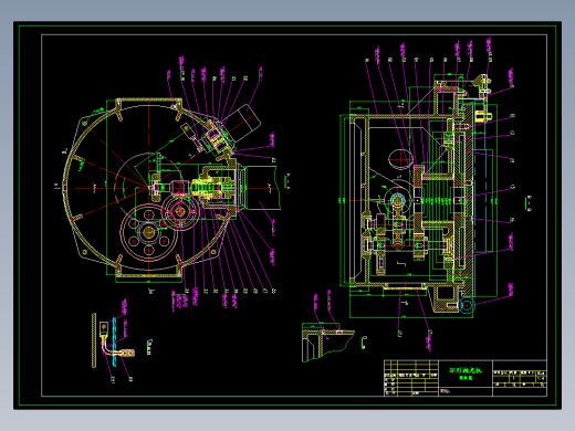 环形抛光机装配图