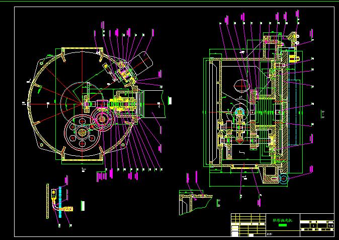 环形抛光机装配图