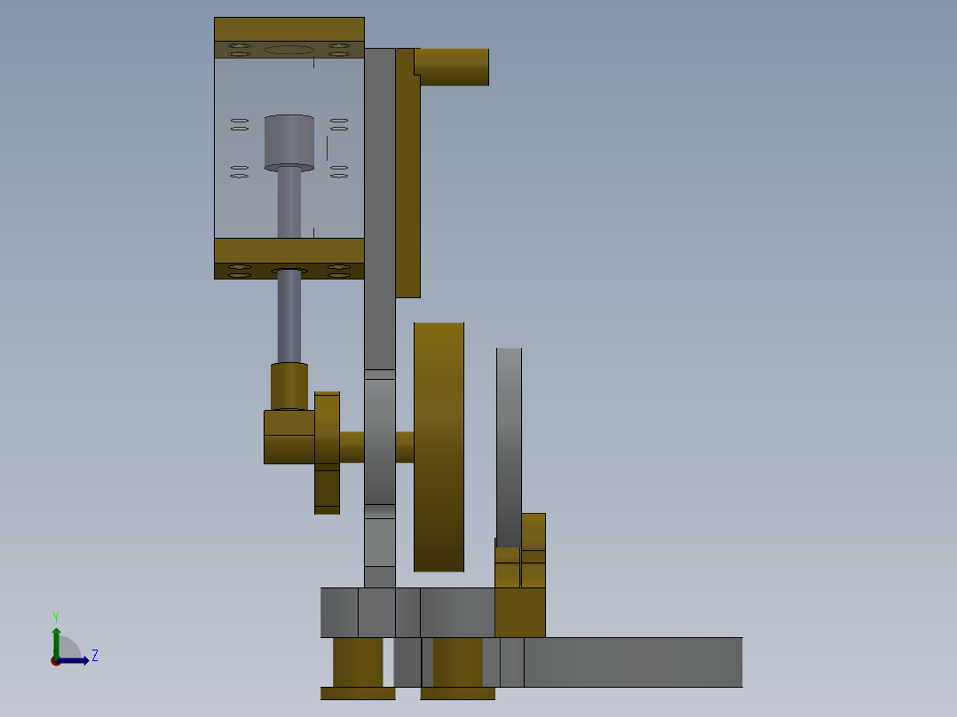 蒸汽机SW11模型3D模左视图