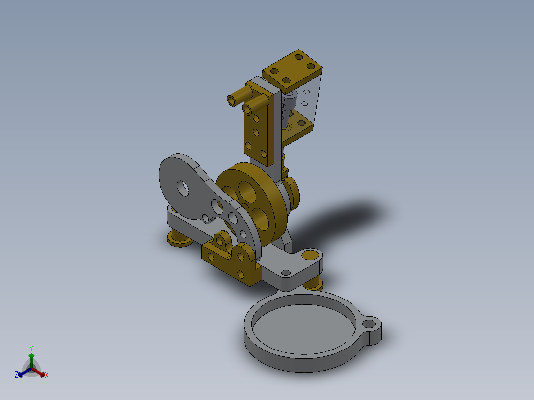 蒸汽机SW11模型3D模正等轴测图