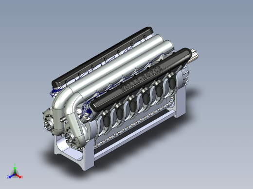 劳斯莱斯梅林 rolls-royce-merlin-look-a-like正等轴测缩略图