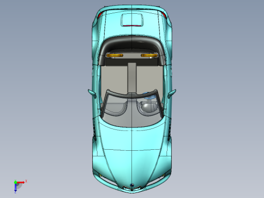 宝马Z3汽车 3D模型（ProE设计俯视缩略图