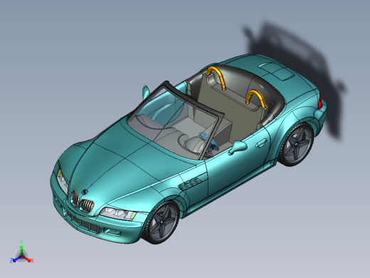 宝马Z3汽车 3D模型（ProE设计正等轴测缩略图