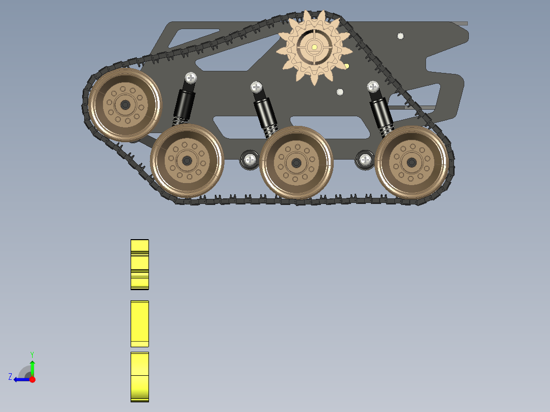 B1_Devastator履带车底盘模型右视图