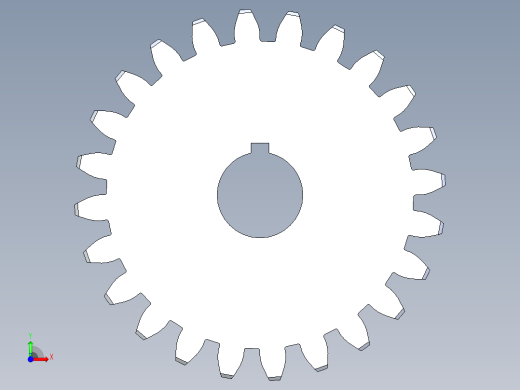 正齿轮压力角20 -32dp-20pa-24t spur gear前视缩略图