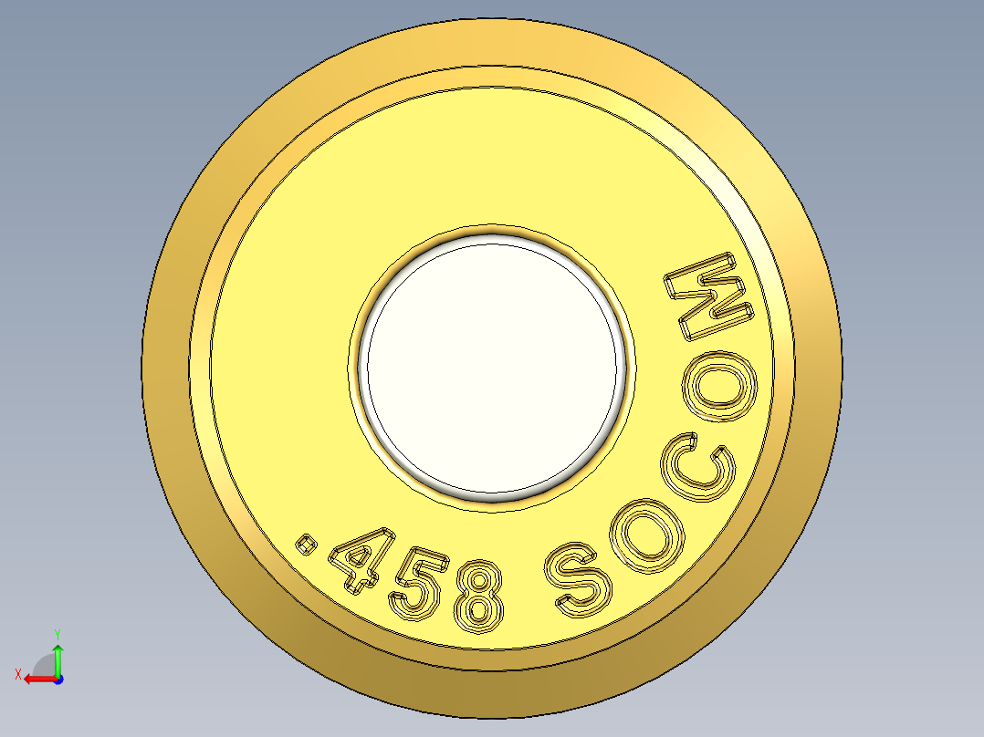 0.458 SOCO弹药后视图