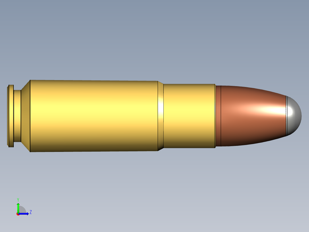 0.458 SOCO弹药左视图