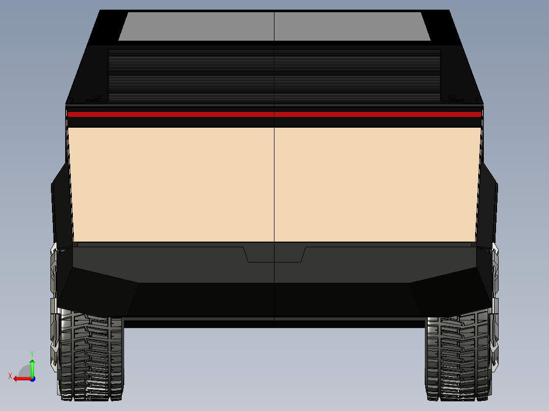 特斯拉CyberTruck16后视图