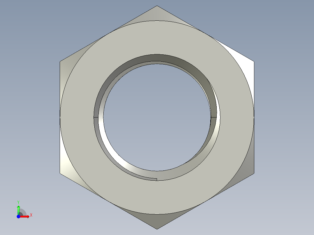 公制六角螺母-Metric Hex Nuts M30 x 3.5mm Thread前视图