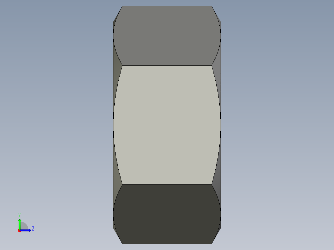 公制六角螺母-Metric Hex Nuts M30 x 3.5mm Thread左视图