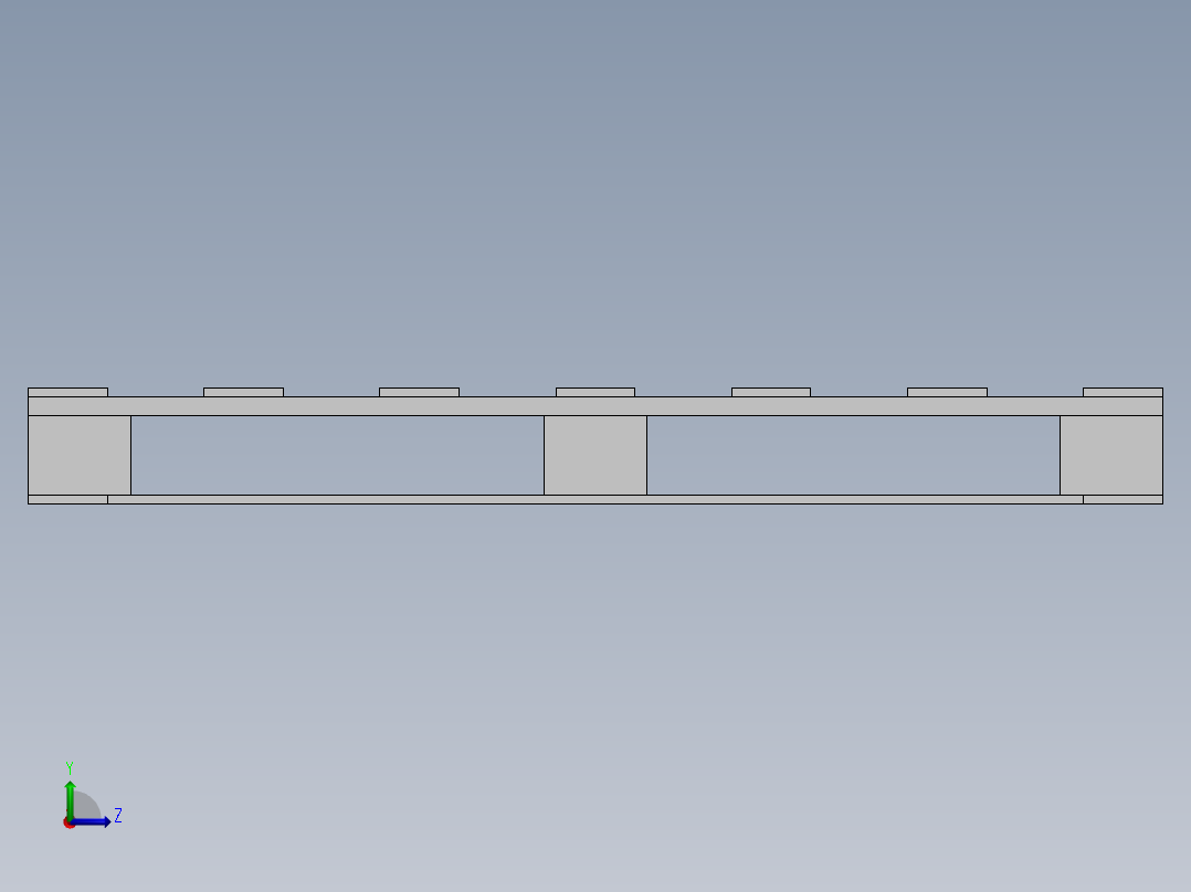 托盘 设计模型 (2)左视图