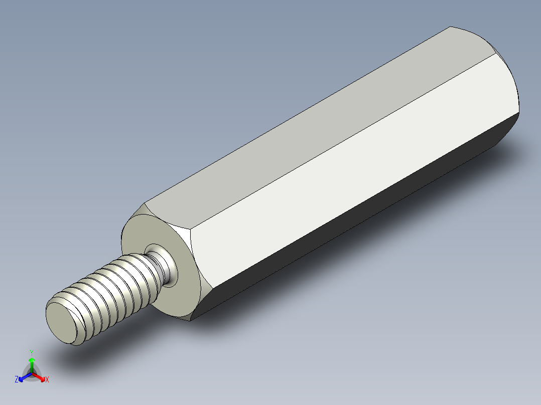M2支架螺钉从5、6、7毫米到20毫米正等轴测图