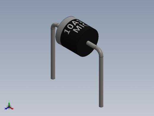 电容器 二极管 电阻器-Rectifier Diode 10A10正等轴测缩略图