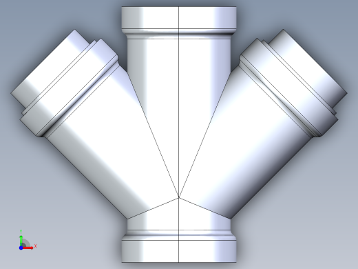船舶管路系统S8_SeaDrainPLUS_DoubleReducingWye-SxSxSxS_37E263535_4x4x3x3in Sea Drain Plus - Double Reducing Wye - SxSxSxS前视缩略图