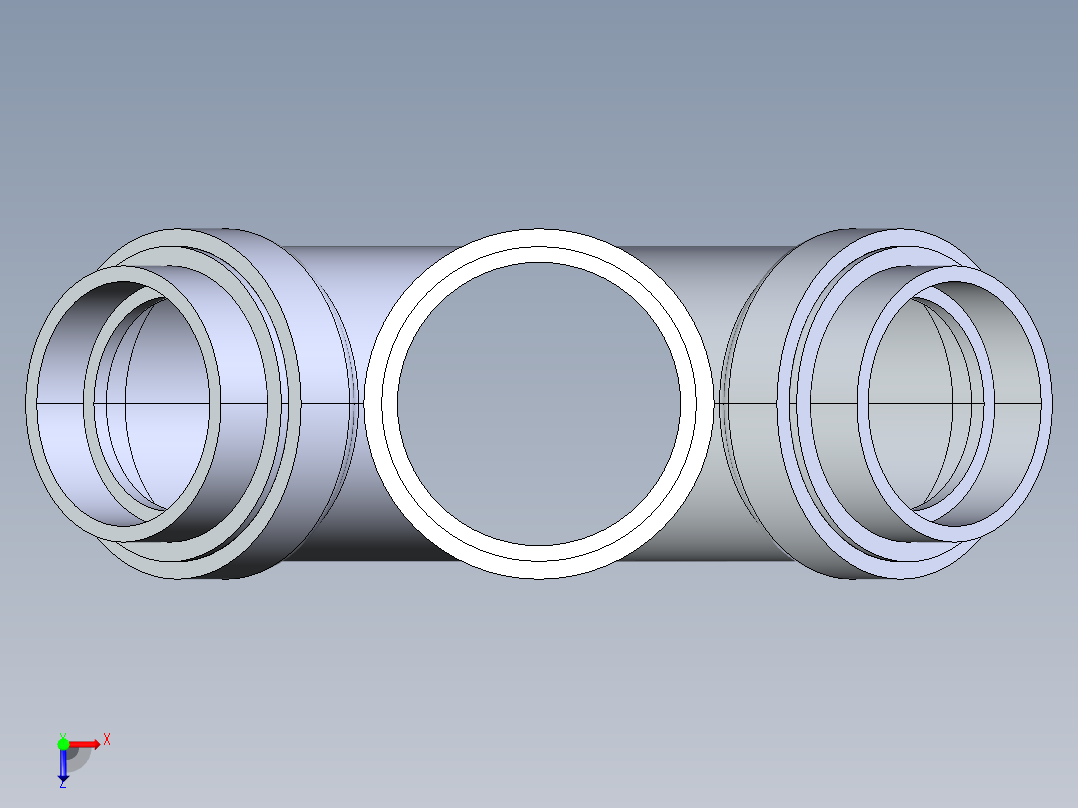 船舶管路系统S8_SeaDrainPLUS_DoubleReducingWye-SxSxSxS_37E263535_4x4x3x3in Sea Drain Plus - Double Reducing Wye - SxSxSxS俯视图