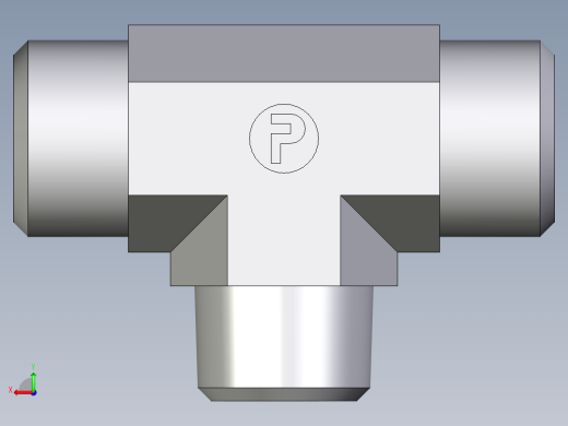 卡套式工业通用硬管接头EO_Male_stud_run_tee_TE16SRCFX后视缩略图