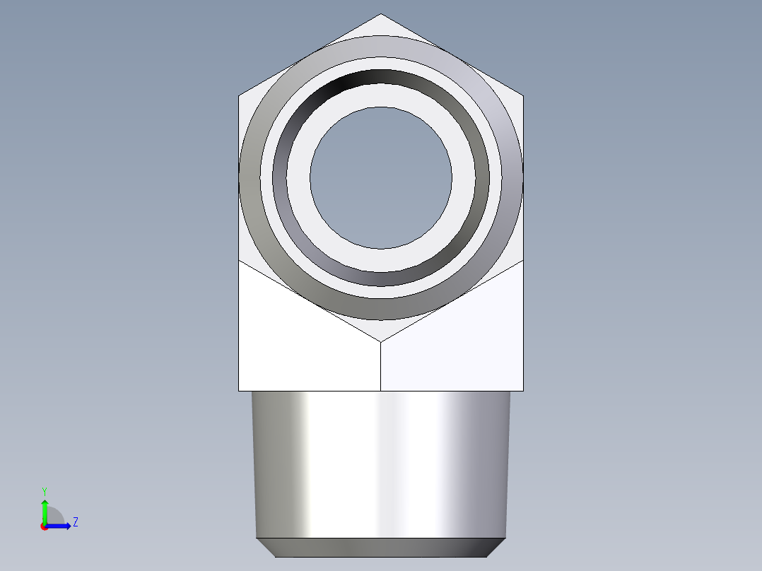 卡套式工业通用硬管接头EO_Male_stud_run_tee_TE16SRCFX左视图