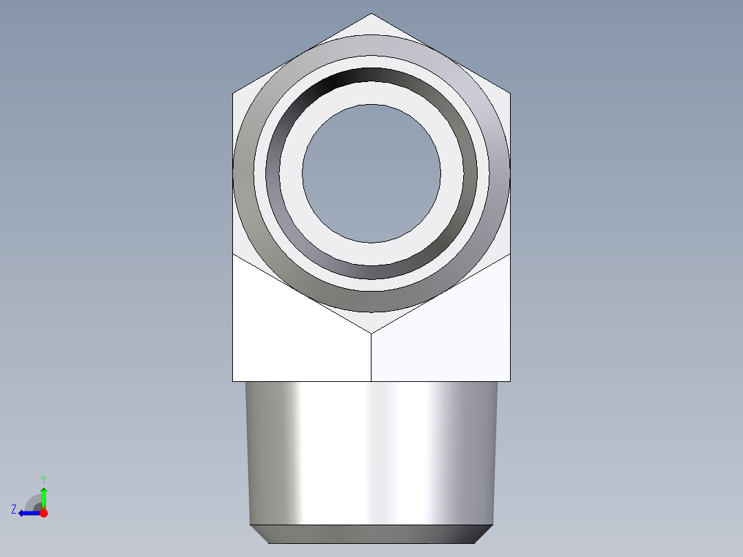 卡套式工业通用硬管接头EO_Male_stud_run_tee_TE16SRCFX右视图