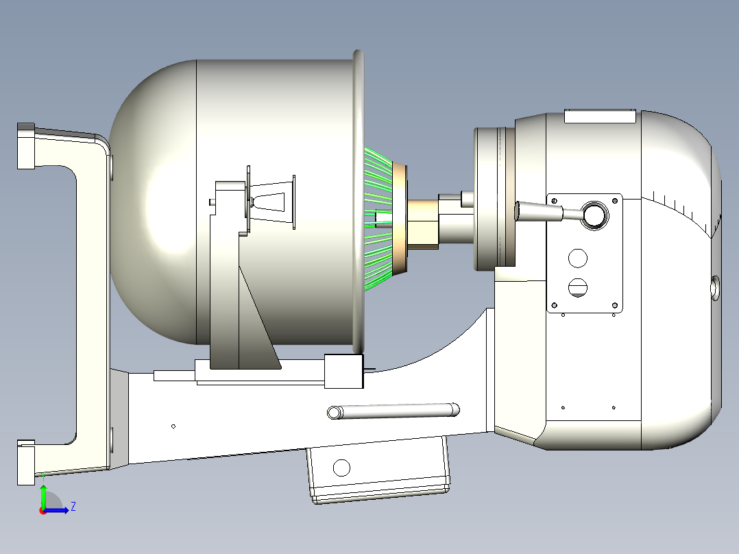 20升机械调速打蛋机左视图