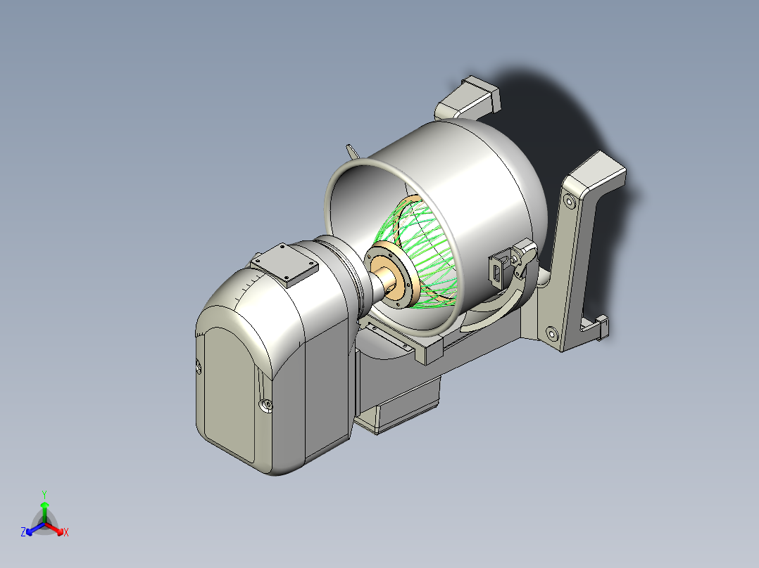 20升机械调速打蛋机正等轴测图