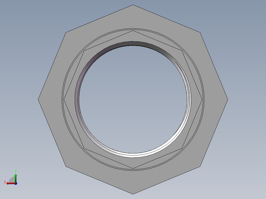 活接-等径内丝直通 DN40后视图