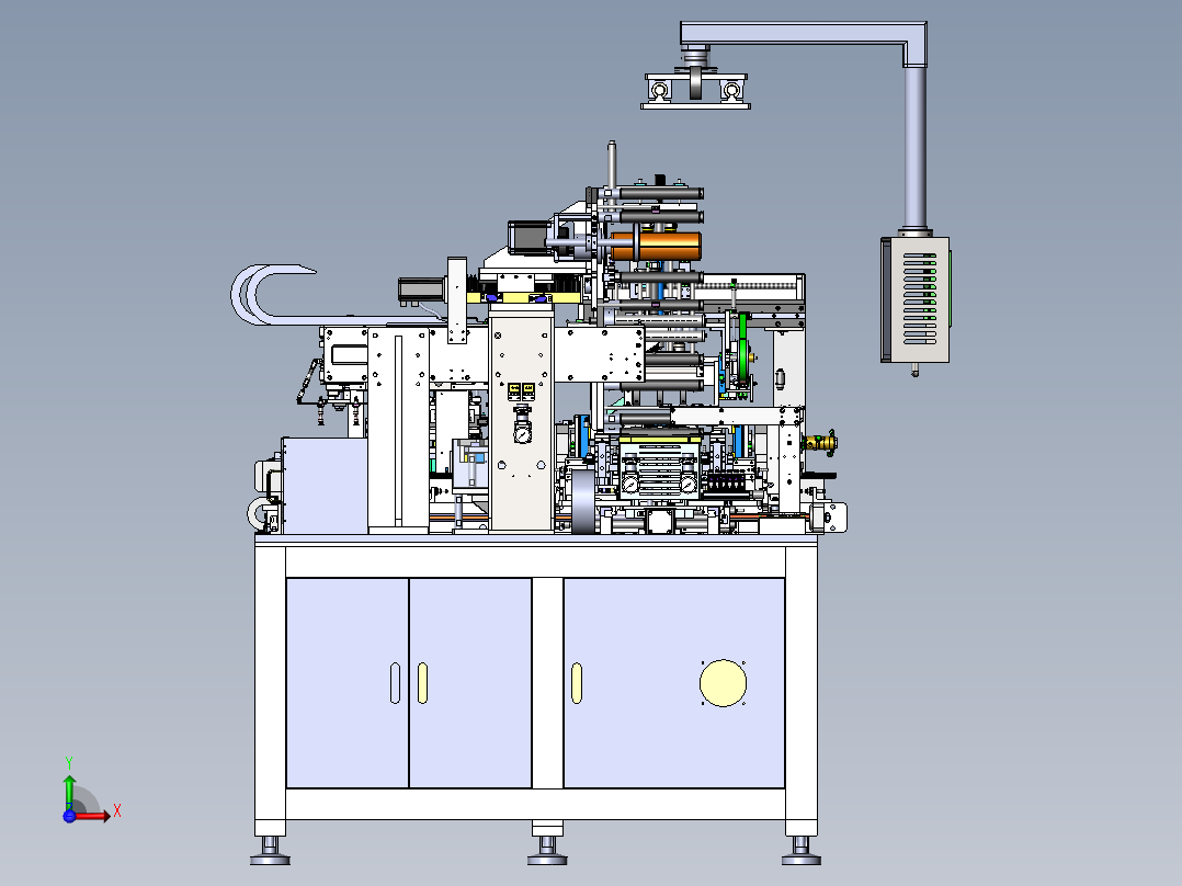 动力电池叠片机前视图