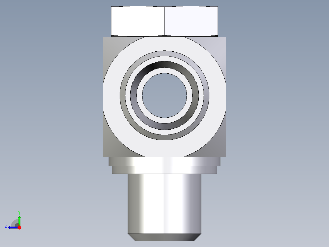 卡套式工业通用硬管接头EO_High_pressure_banjo_tee_TH10LRKDSOMDCF右视图