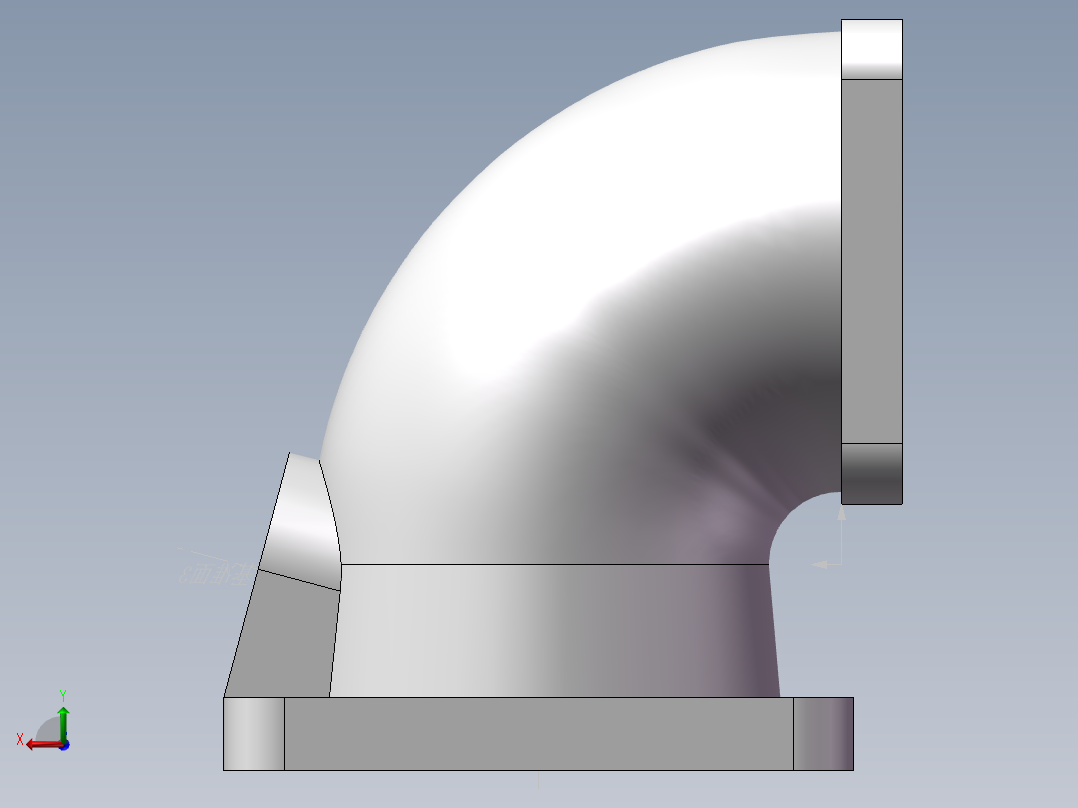 进气弯管后视图