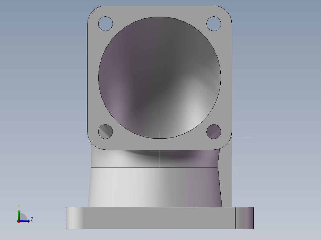进气弯管左视图