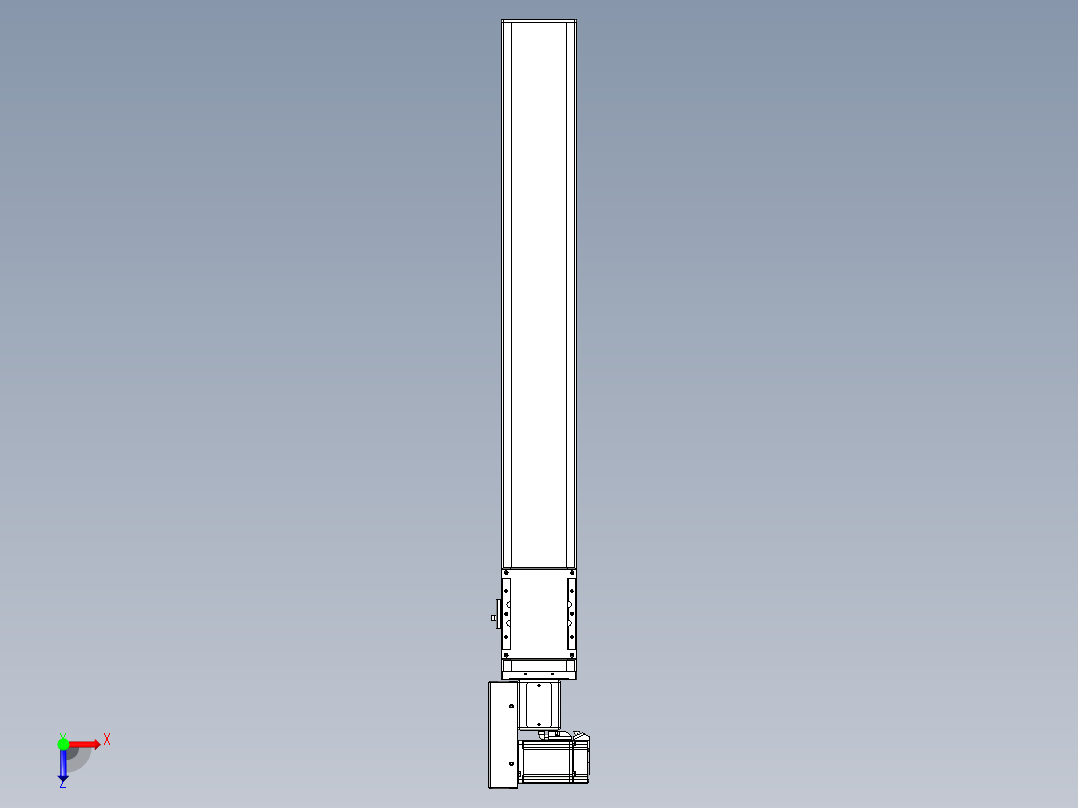 同步带全封闭直线模组TPA-HCB-105D-90-L700-ML-Y-P20-N3俯视图