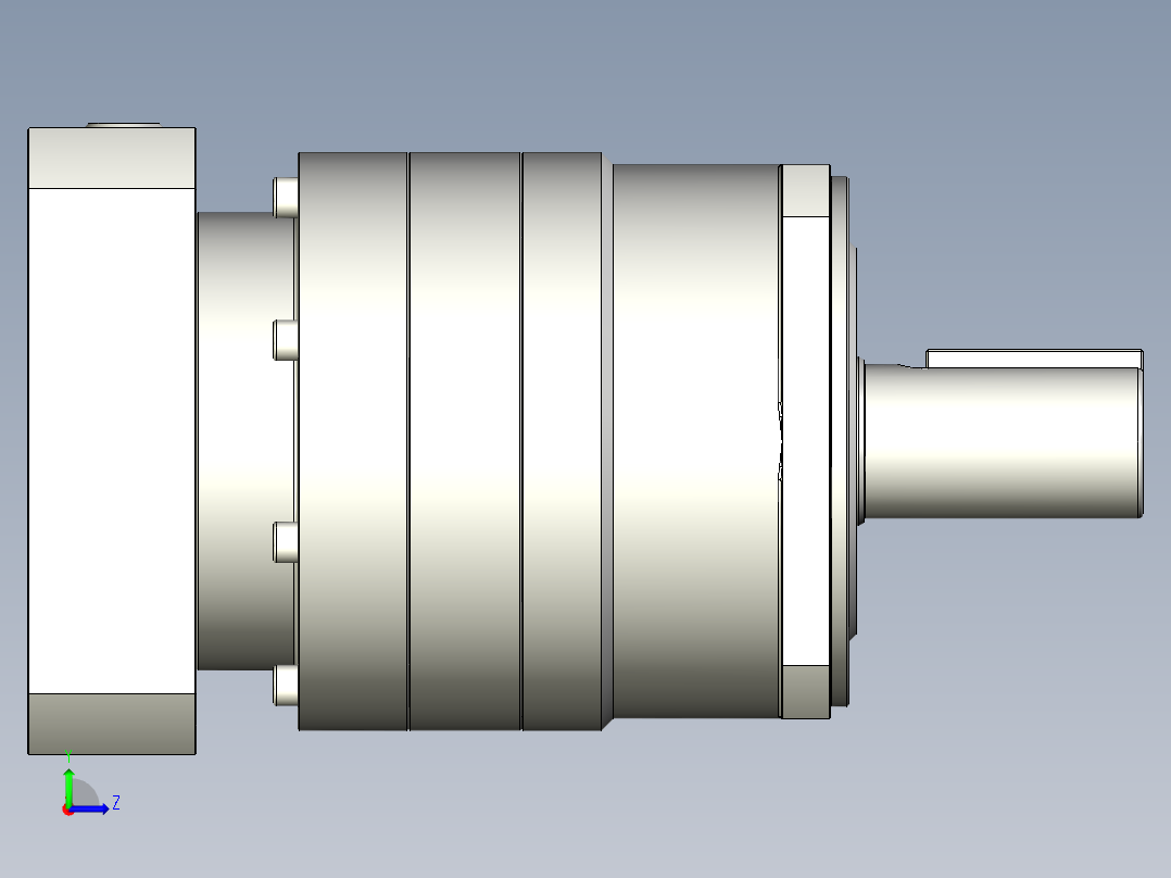 多摩川行星减速机TB-115-L2-24HA24左视图