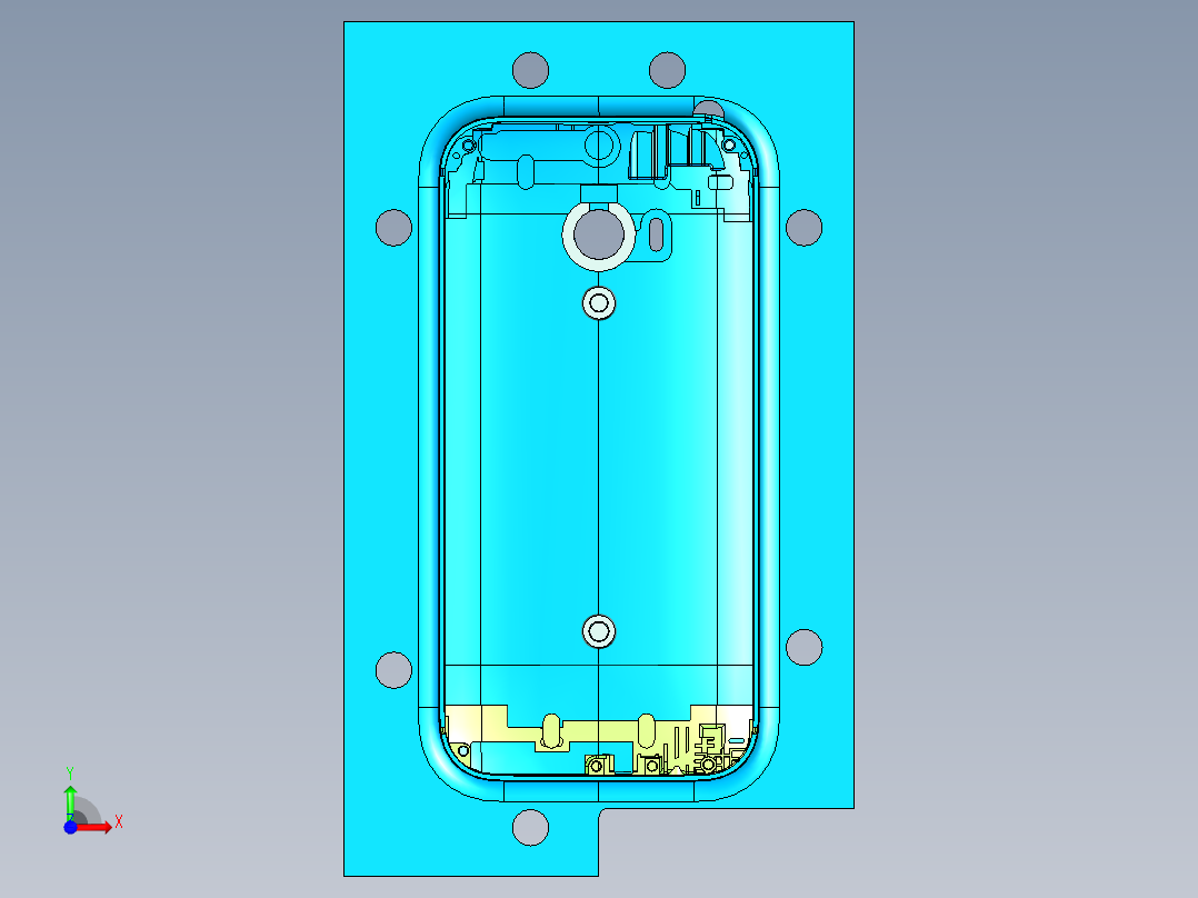 x8-笔记本CNC工装夹具三维模型cnc3前视图