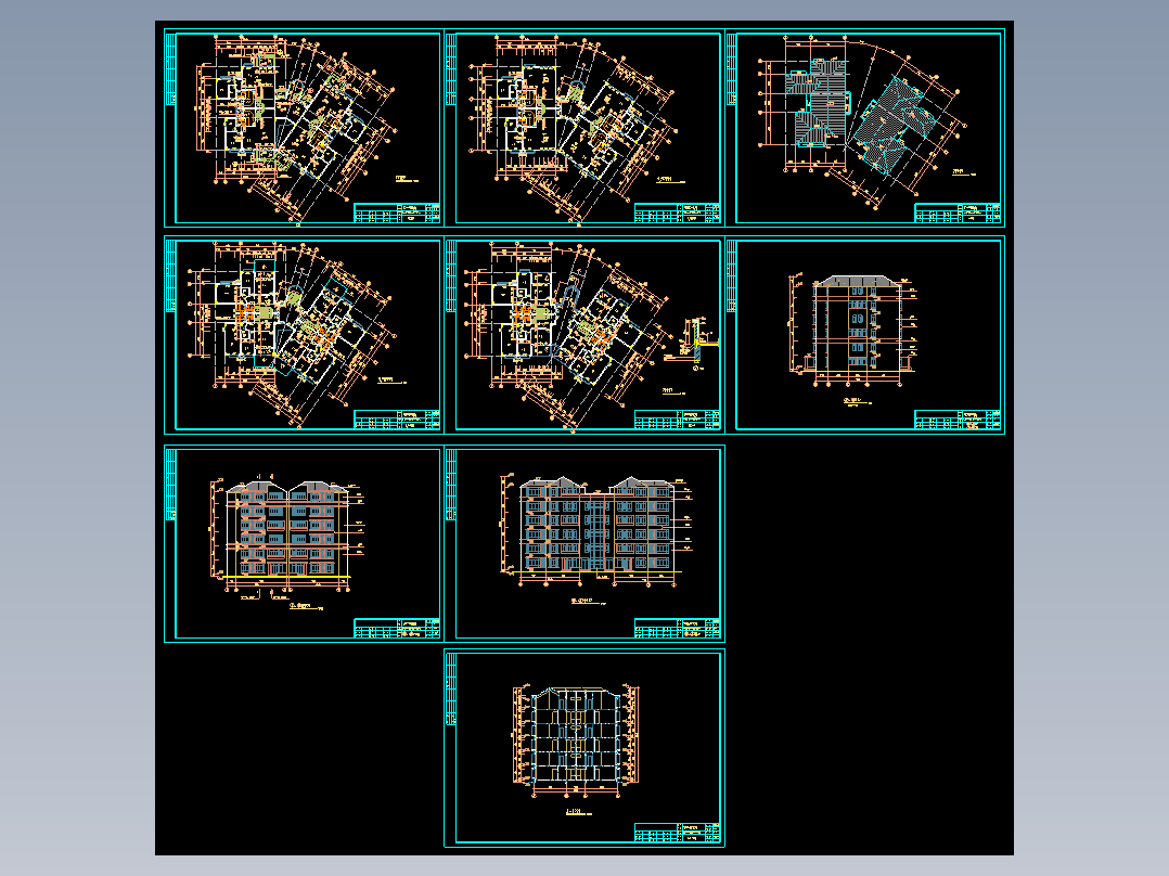 广州冠迪花园几套复式公寓建筑扩出图