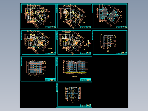 广州冠迪花园几套复式公寓建筑扩出图
