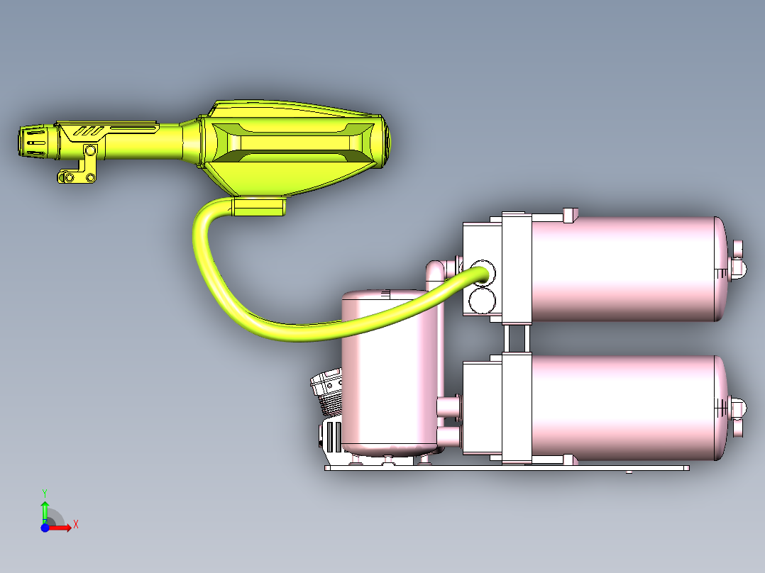 液体灭火喷枪设计前视图