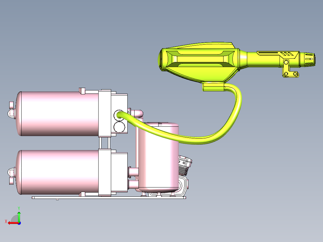 液体灭火喷枪设计后视图