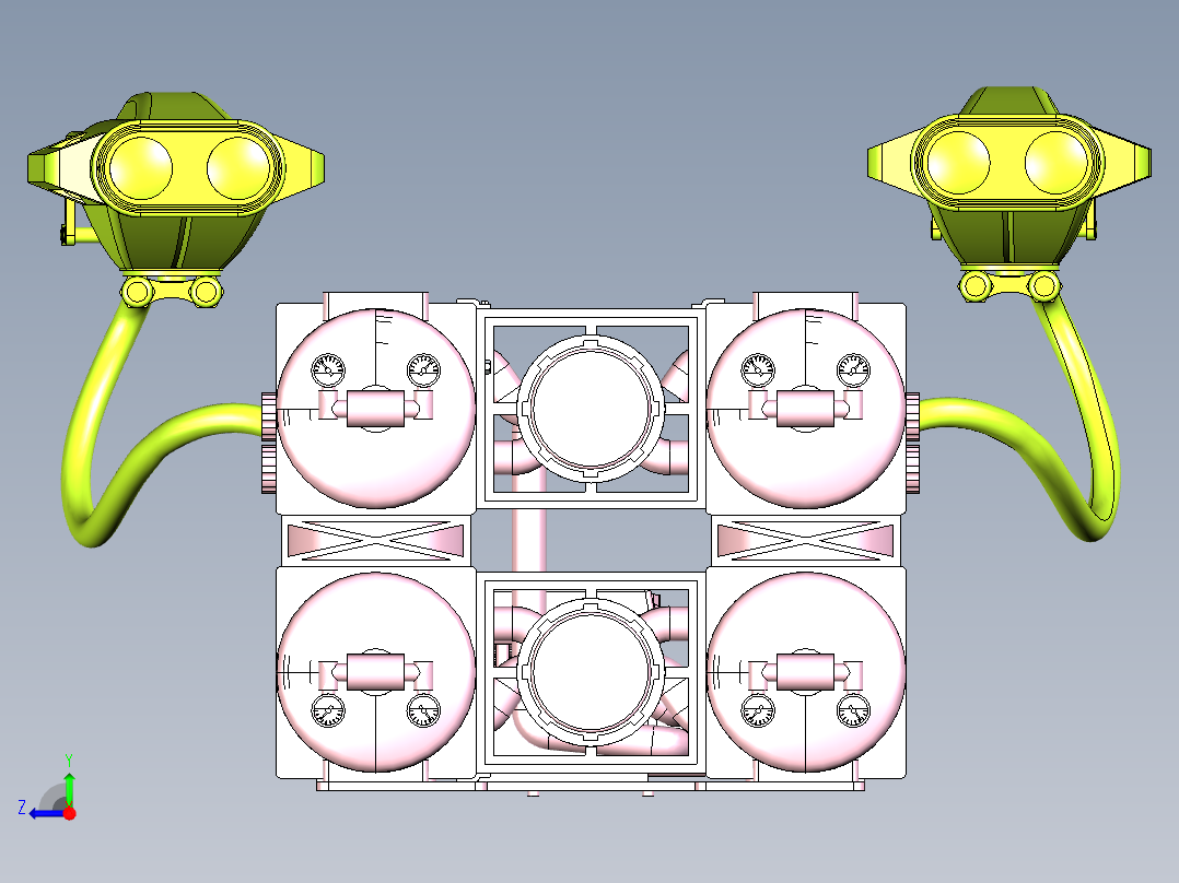 液体灭火喷枪设计右视图